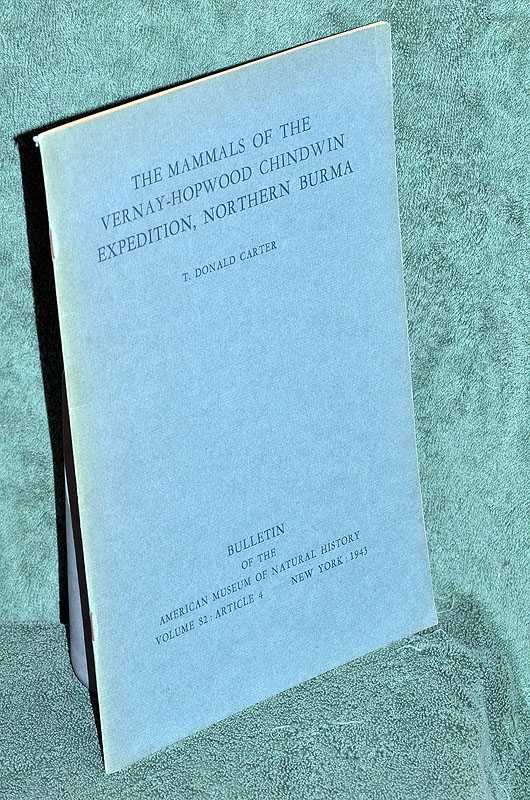 The Mammals of the Vernay-Hopwood Chindwin Expedition, Northern Burma