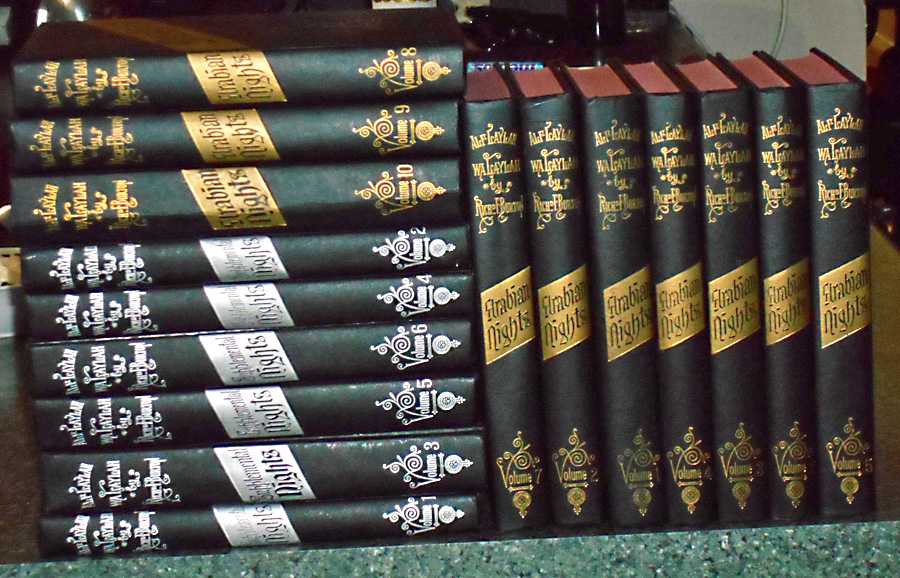 The Book of the Thousand and One Nights: A Plain and Literal Translation of the Arabian Nights Entertainments. 16 Volume Set including 6 supplemental volumes